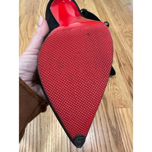 Christian Louboutin Black Suede Ankle Boots - Picture 7 of 16